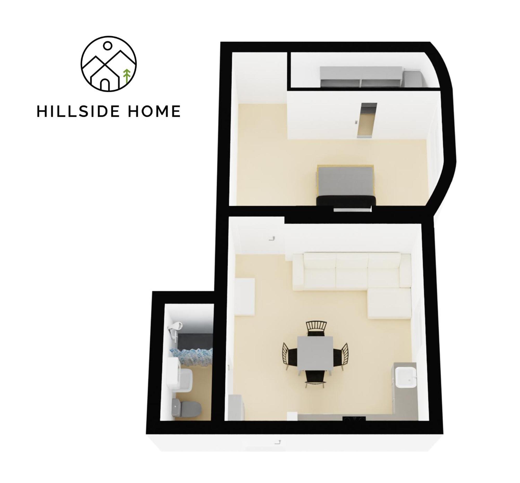 Cozy Hillside In With Patio דירה